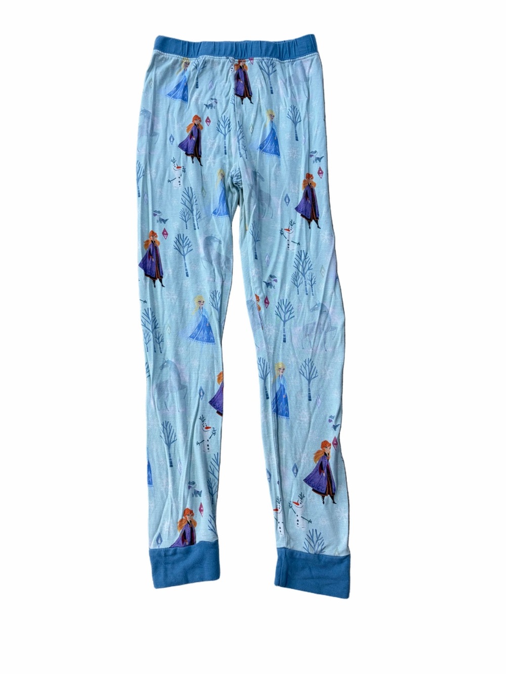 Little Sleepies Size 7/8 Disney Frozen Olaf Anna Elsa Bamboo Pajamas Pants